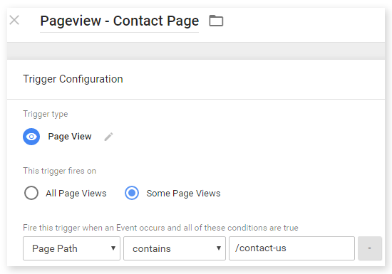 Trigger - Contact page