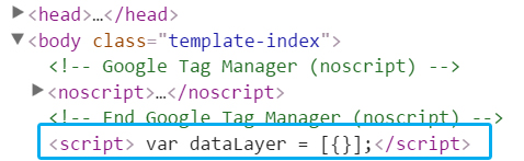 dataLayer after GTM container snippet