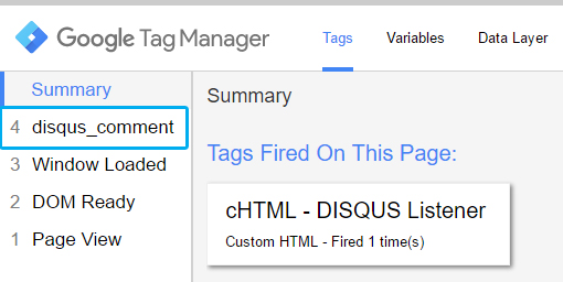 disqus dataLayer event
