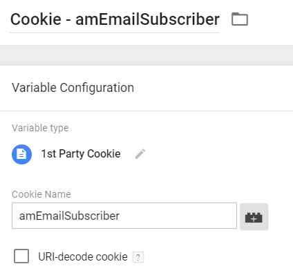 1st Party Cookie - Analytics Mania Email Subscriber