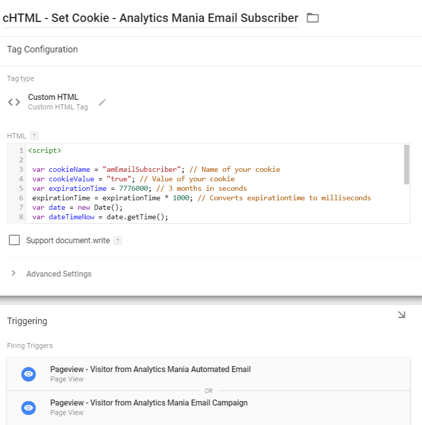 Set cookie - Visitor is email subscriber