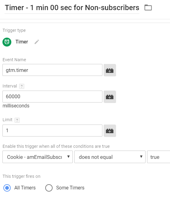 Updated Timer Trigger