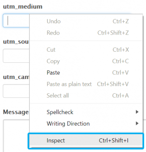 Inspect form field