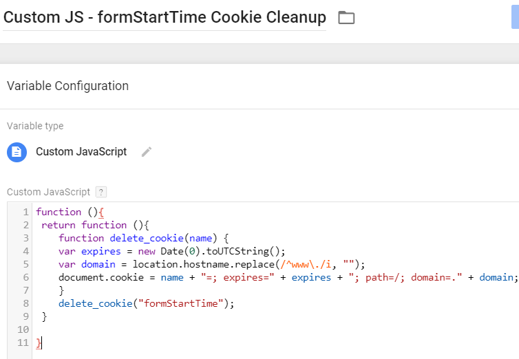 Custom JS - Delete Cookie