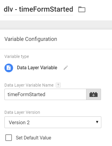 DLV - Time Form Started