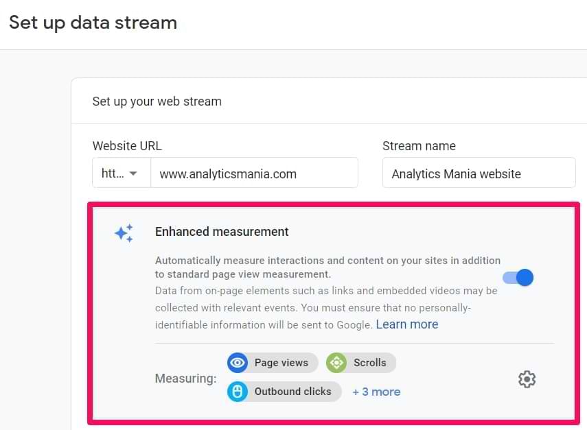 enhanced measurement in google analytics 4