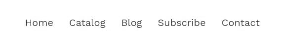 website menu