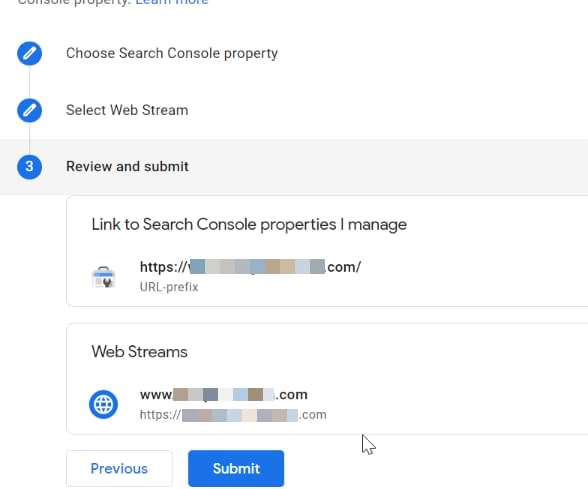 google search console with google analytics 4