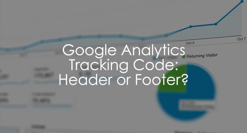 google analytics header or footer