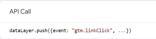 gtm.linkClick event recorded