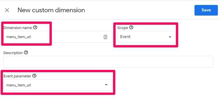 Details to fill when registering custom definitions