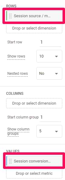 metrics and dimensions added