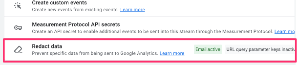 Data Redaction in Google Analytics 4